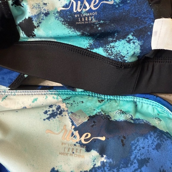 RISE Athletic Capri 20” sports bra bundle Fearless Collection NWOT Size Large - Picture 3 of 15